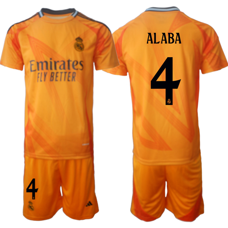 Men 2024-2025 Club Real Madrid away orange #4 Soccer Jersey